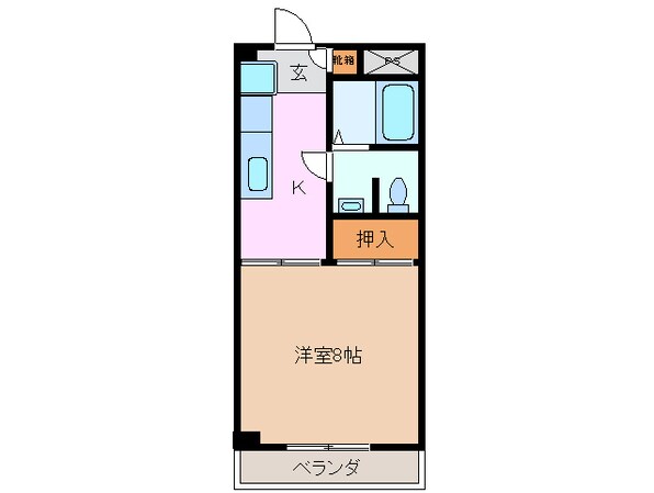 高茶屋駅 徒歩15分 3階の物件間取画像